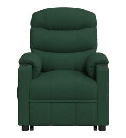 Fauteuil de massage Vert foncé Tissu