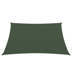 Voile d'ombrage 160 g/m² Vert foncé 4x4 m PEHD