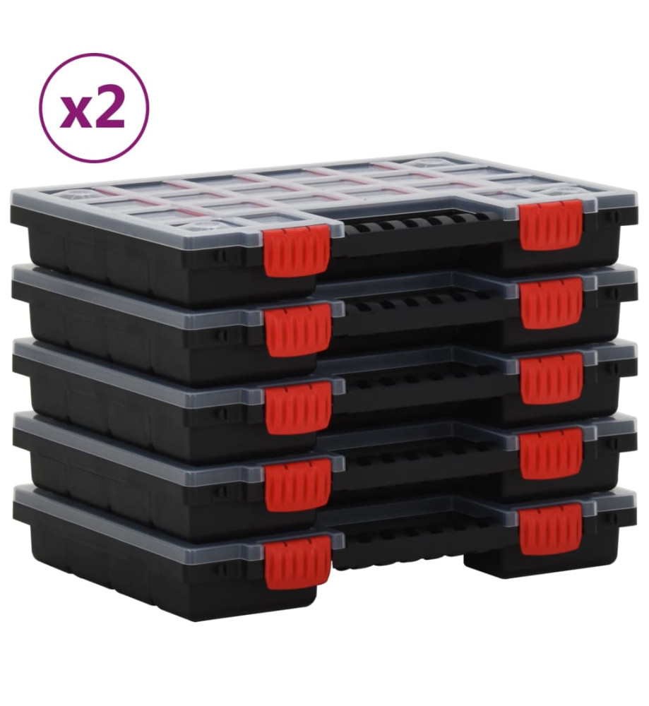 Boîtes d'assortiment 10 pcs 34,5x25x5 cm Polypropylène