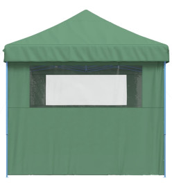 Tente de réception pliable escamotable 3 parois latérales vert