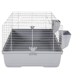 Cage pour petits animaux gris 118x59x46 cm PP et métal