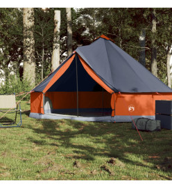 Tente familiale tipi 6 personnes gris et orange imperméable