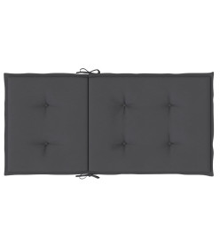 Coussins de chaise à dossier bas lot de 4 anthracite mélangé