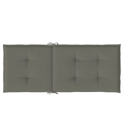 Coussins de chaise à dossier haut lot de 6 gris foncé mélangé