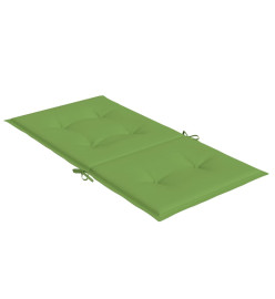 Coussins de chaise à dossier bas lot de 2 vert mélangé tissu