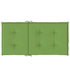 Coussins de chaise à dossier bas lot de 6 vert mélangé tissu