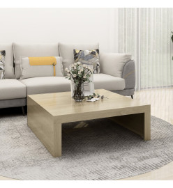 Table basse Chêne sonoma 100x100x35 cm Bois d'ingénierie