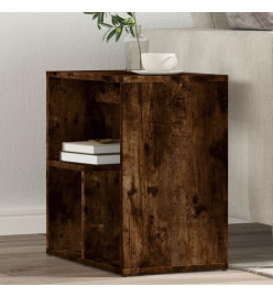 Table d'appoint Chêne fumé 50x30x50 cm Bois d'ingénierie