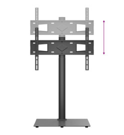 Meuble TV d'angle 1 niveau pour 32-65 pouces noir