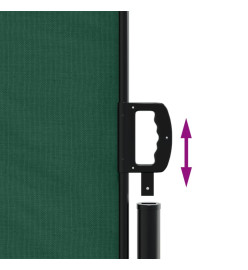Auvent latéral rétractable vert foncé 140x500 cm