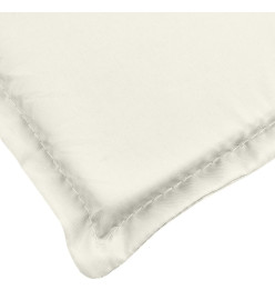 Coussins de chaise à dossier bas lot de 4 crème mélangé tissu