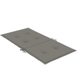 Coussins de chaise à dossier bas lot de 6 gris foncé mélangé