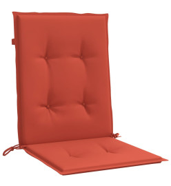 Coussins de chaise à dossier bas lot de 6 rouge mélangé tissu