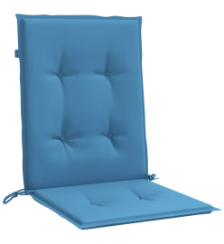 Coussins de chaise à dossier bas lot de 6 bleu mélangé tissu