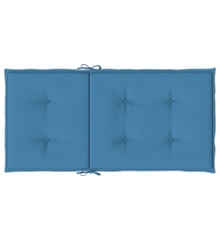 Coussins de chaise à dossier bas lot de 6 bleu mélangé tissu