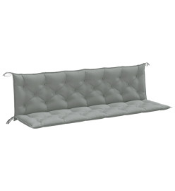 Coussins de banc de jardin lot de 2 gris clair mélangé tissu