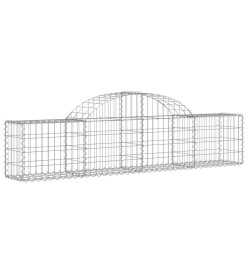 Paniers à gabions arqués 18 pcs 200x30x40/60 cm Fer galvanisé