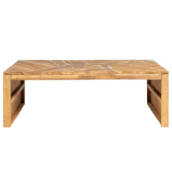 Table basse Bois de teck massif 110x35x38 cm