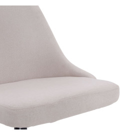 Chaise pivotante de salle à manger Crème Tissu