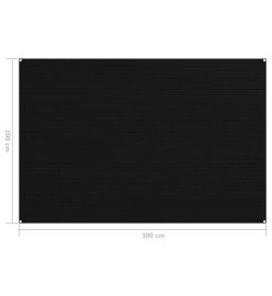 Tapis de tente 200x300 cm Noir