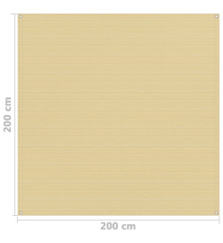 Tapis de tente 200x200 cm Beige