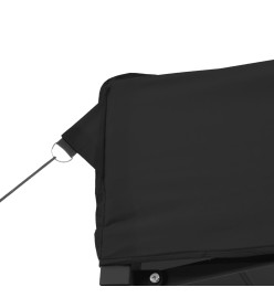 Tente de réception pliable escamotable 4 parois latérales noir