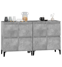 Buffets 2 pcs gris béton 60x35x70 cm bois d'ingénierie