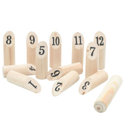 Ensemble de jeu Number Kubb 13 pcs sac de transport pin massif