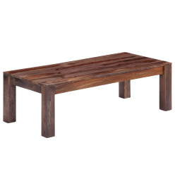 Table basse Gris 110 x 50 x 35 cm Bois de Sesham massif