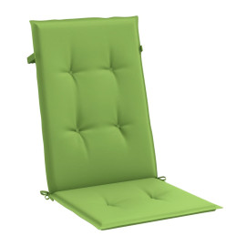 Coussins de chaise à dossier haut lot de 4 vert mélangé tissu