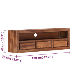 Meuble TV 120x30x40 cm Bois solide