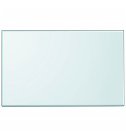 Dessus de table rectangulaire en verre trempé 1000 x 620 mm