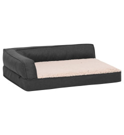 Matelas de lit ergonomique pour chien 75x53 cm Gris foncé