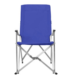 Chaises de camping pliables 2 pcs Bleu