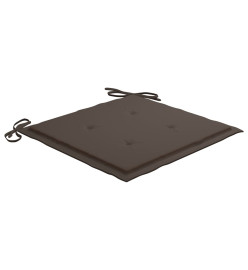 Chaises de jardin empilables avec coussins 8 pcs Teck solide