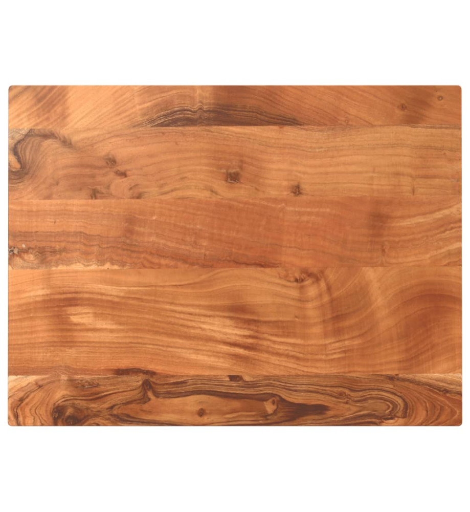 Dessus de table 80x60x2,5 cm rectangulaire bois massif d'acacia