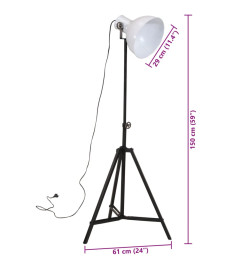 Lampadaire 25 W blanc 61x61x90/150 cm E27