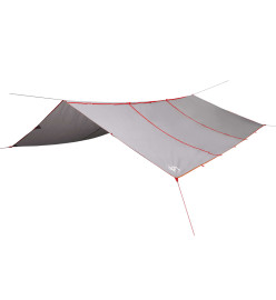 Bâche de camping gris et orange 420x440 cm imperméable