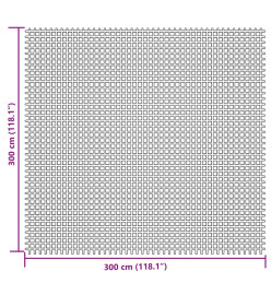 Tapis de sol de camping gris clair 3x3 m