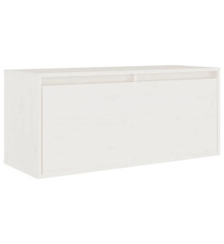 Meubles TV 2 pcs Blanc Bois massif de pin