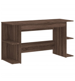 Bureau chêne marron 140x50x75 cm bois d'ingénierie