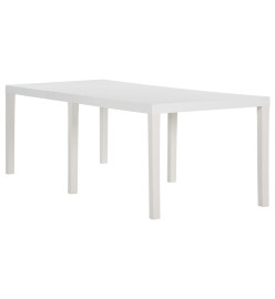 Table de jardin 220x90x72 cm PP Blanc