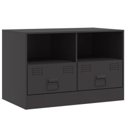 Meuble TV noir 67x39x44 cm acier