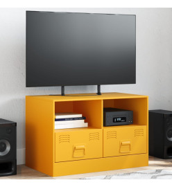 Meuble TV jaune moutarde 67x39x44 cm acier