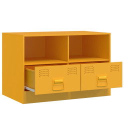 Meuble TV jaune moutarde 67x39x44 cm acier