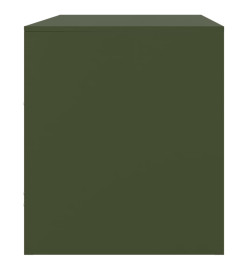 Meuble TV vert olive 67x39x44 cm acier