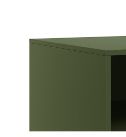 Meuble TV vert olive 67x39x44 cm acier