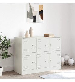 Buffet blanc 99x39x73 cm acier