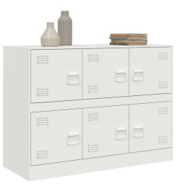 Buffet blanc 99x39x73 cm acier