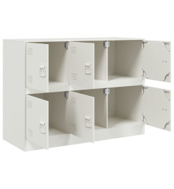Buffet blanc 99x39x73 cm acier